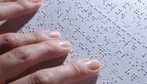 finger on braille